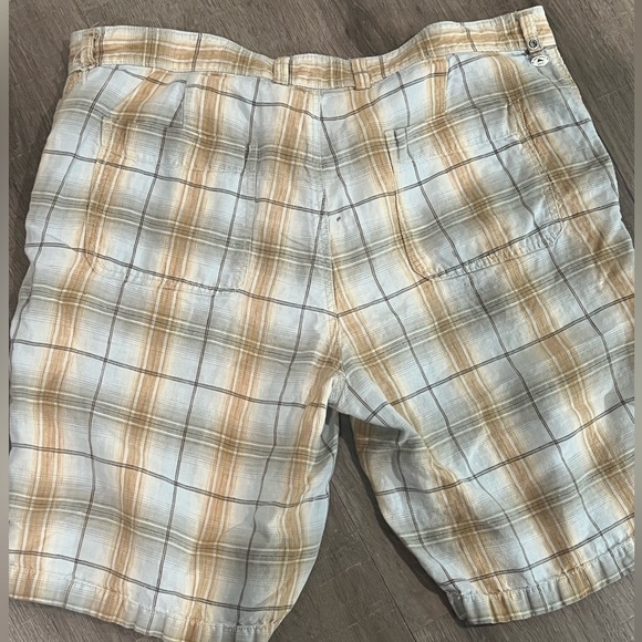 Mens Tommy Bahama Relax Size 36W 100% Linen Sunburst Plaid Shorts Summer Beach - Picture 8 of 10